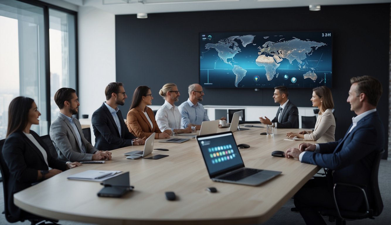 Virtual hybrid board meeting for a global corporation